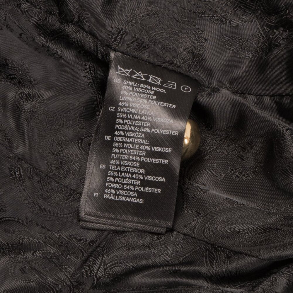 H&M Black Wool Military Button Jacket Size 4 - Picture 6 of 6